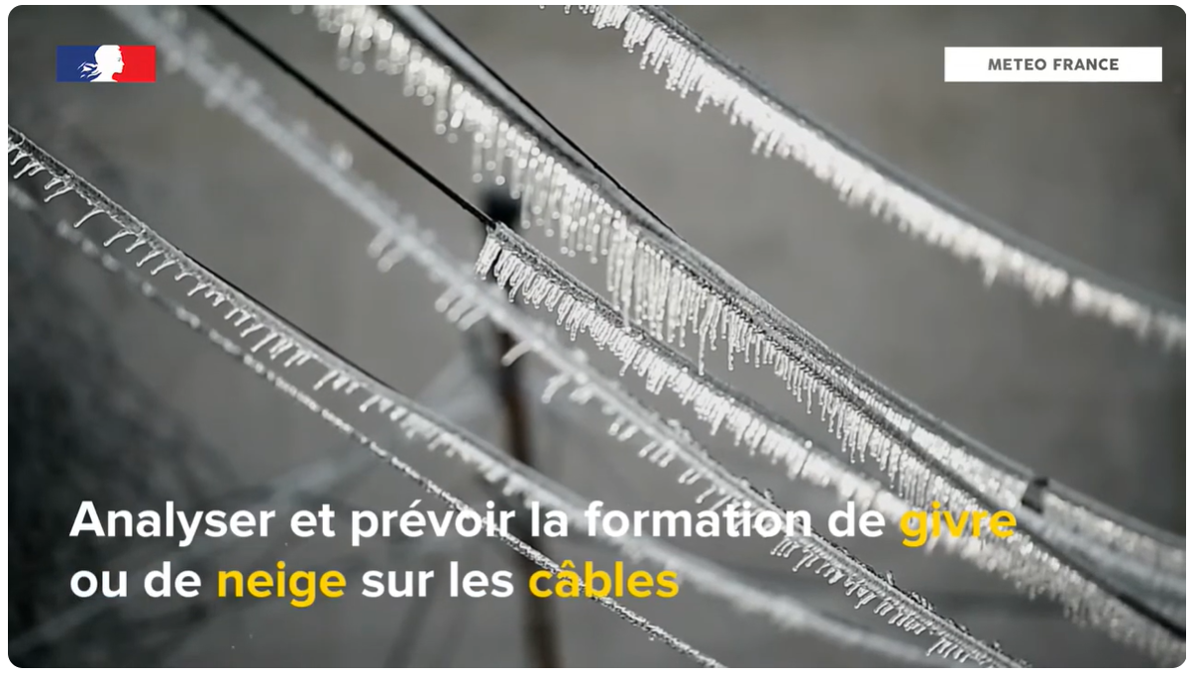 Lien vers la vidéo WIRE : prévision de neige et de givre sur les câbles, sur la plateforme Youtube