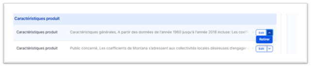 Anciennes caractéristiques