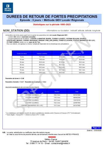 DUREES RETOUR JOURNALIER