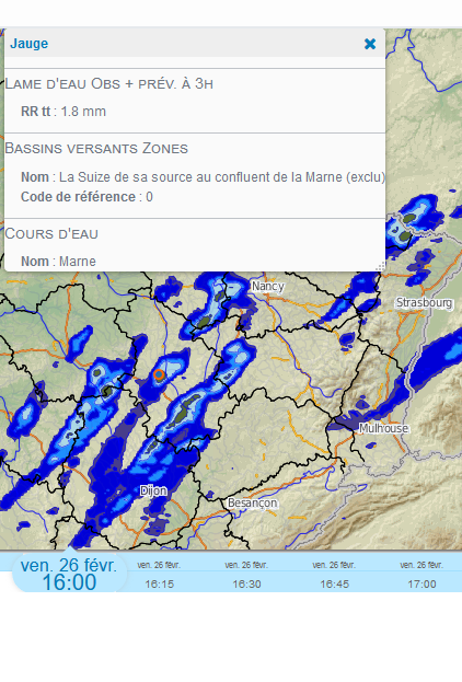 Animation radars des pluie en France - suivi des précipitations