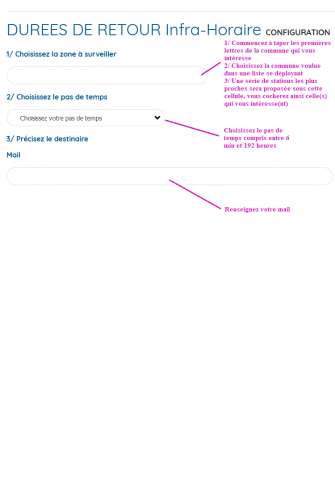 DUREES RETOUR INFRA HORAIRES - AIDE AU REMPLISSAGE